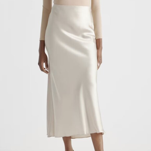 Quince Dresses & Skirts - ✰ NWT quince 100% washable silk maxi skirt champagne ✰